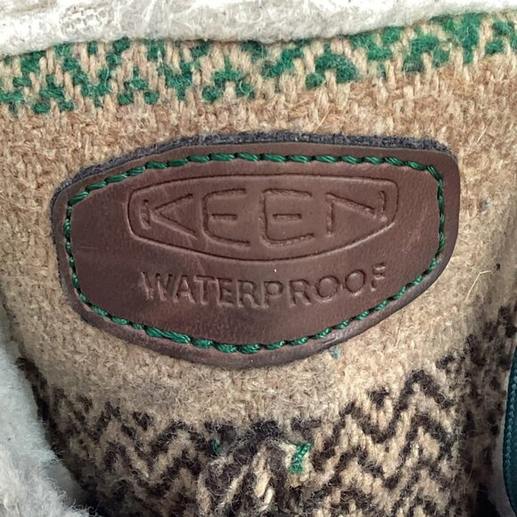 Keen Elsa Sherpa Lined Womens 6.5” Waterproof Winter Boots Wool Patterned Design - Picture 12 of 13